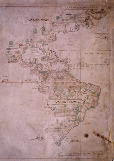 Map of the New World by Unbekannt Unbekannt